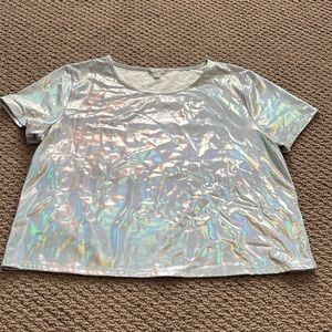 Guess Holographic Boxy Top